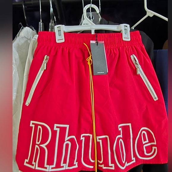 Rhude Vibrant Red Shorts with Bold Branding